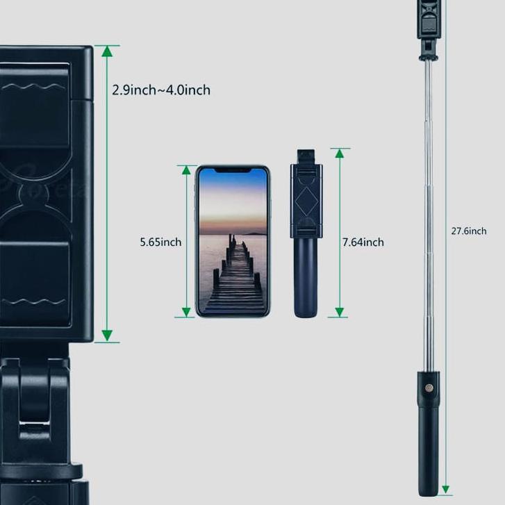 Bộ Giá Đỡ Ba Chân + Kẹp Điện Thoại Bluetooth Không Dây 2 Trong 1 K07 | BigBuy360 - bigbuy360.vn