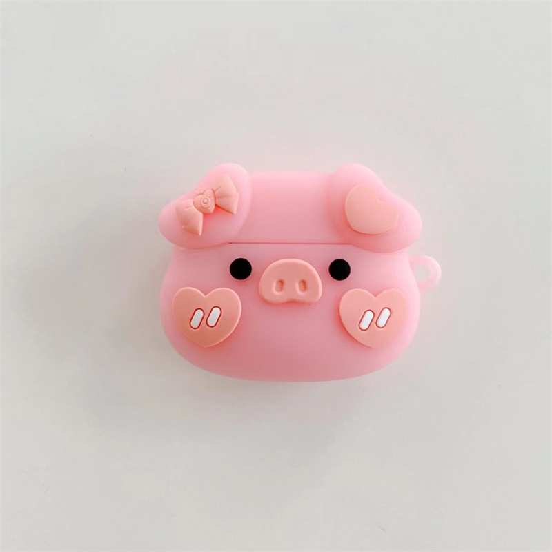 Vỏ Bảo Vệ Hộp Sạc Tai nghe không dây Airpods pro 3 2 1 1 / 2 / 3 / pro Bằng Silicon Hình Heo Hồng Dễ Thương