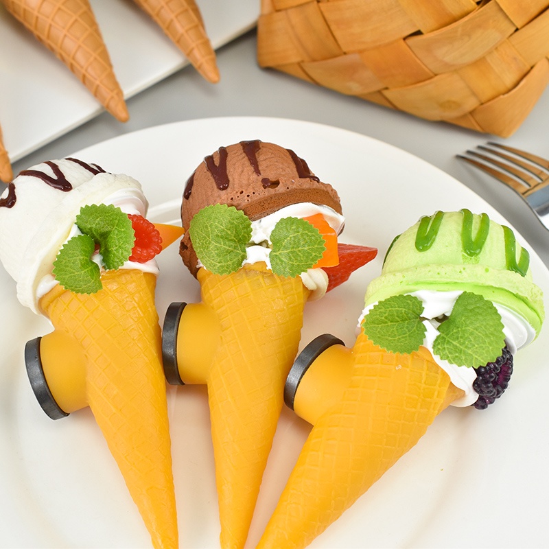 Mô phỏng nhân tạo mô hình kem trái cây giả kem hình nón kem-kem hình nón kem tráng miệng cửa hàng trang trí ảnh p
