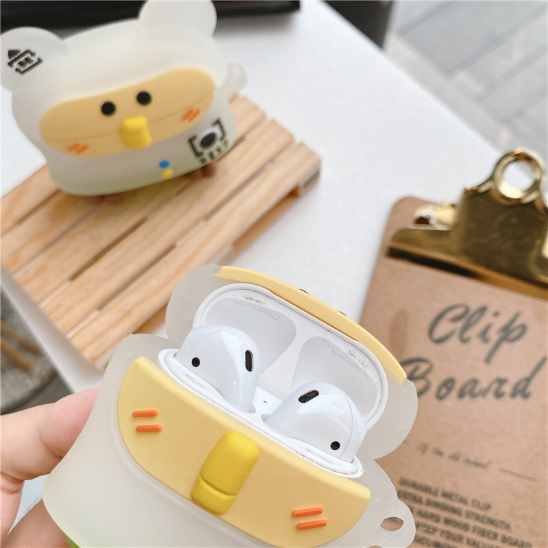 Vỏ Silicone Bảo Vệ Hộp Sạc Tai Nghe Airpods 2 / Airpods 3 Hình Chuột Ngộ Nghĩnh