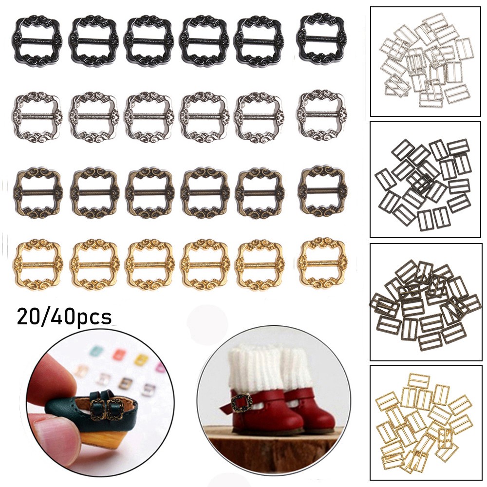 Set 20 / 40 Nút Khóa Ba Mặt Mini 3.5mm / 9mm Chất Lượng Cao Cho Túi Xách / Búp Bê Diy