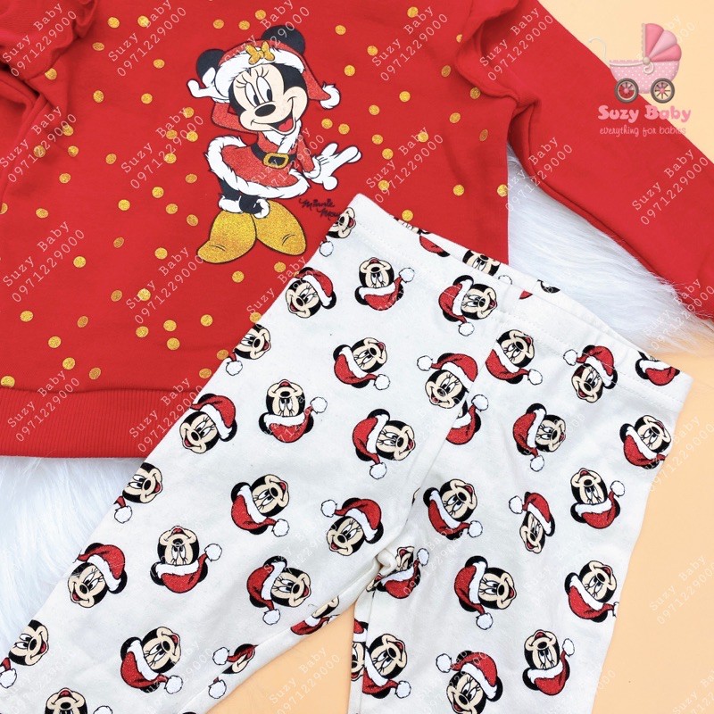Bộ nỉ bông Minnie Mickey