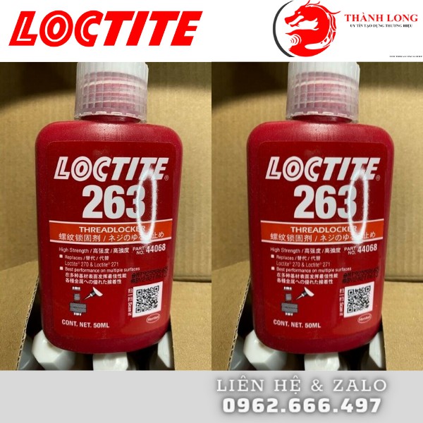 Keo loctite khoá ren 263 - 50ml và 250ml