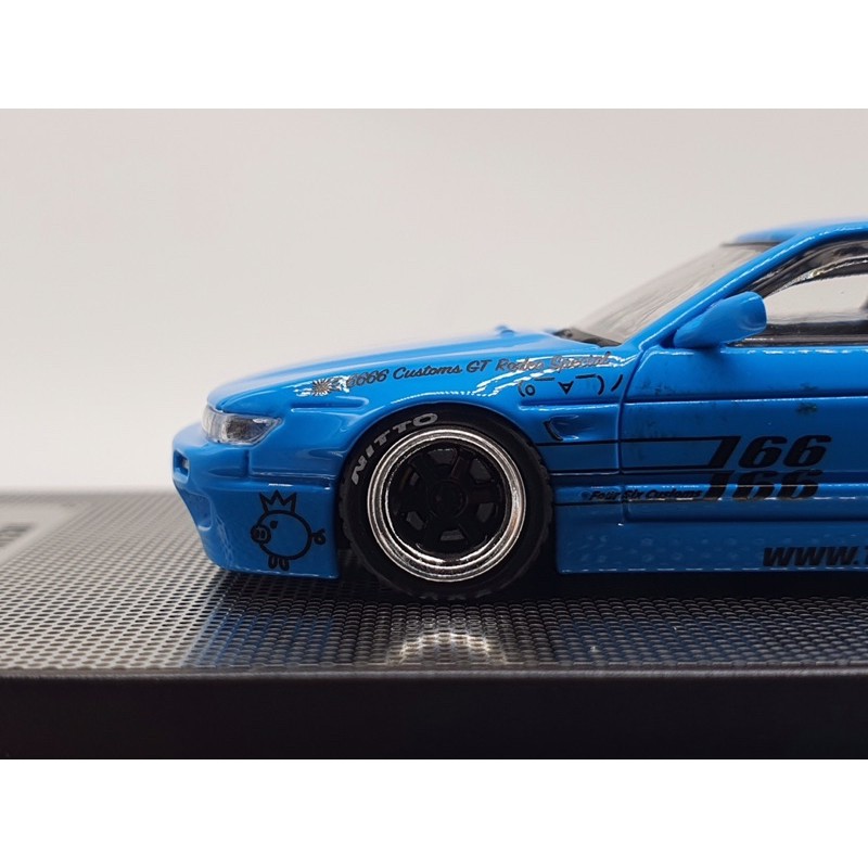 Xe Mô Hình Nissan Silvia S13 Pandem - &quot;Rocket Bunny&quot; (V1) 1:64 Inno Model ( Xanh Dương )