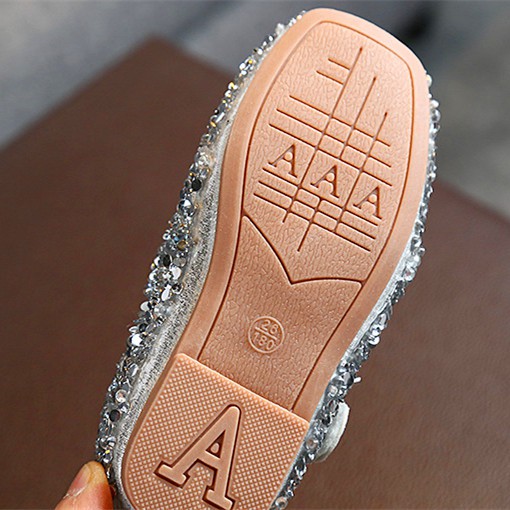Giày búp bê đế mềm lấp lánh xinh xắn theo phong cách Hàn Quốc dành cho bé