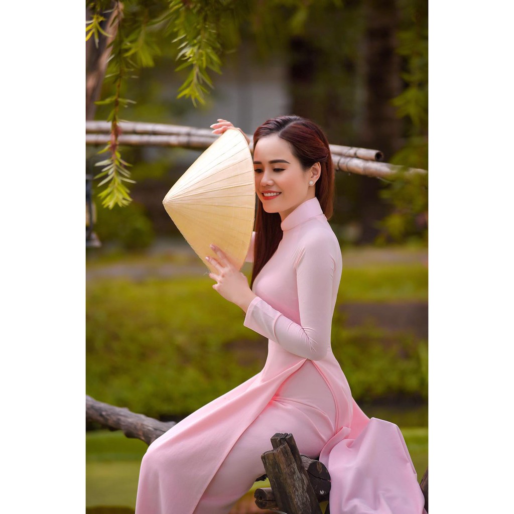 Áo Dài 4 Tà - Màu Hồng Phấn - Chất Liệu Chiffon Cao Cấp - Hỗ Trợ 1 Đổi 1 - Hàng Đủ Size