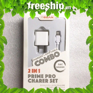 Combo sạc nhanh Iphone củ vuông OS-B1 chính hãng OSSAN bảo hành 1 năm lỗi 1 đổi 1