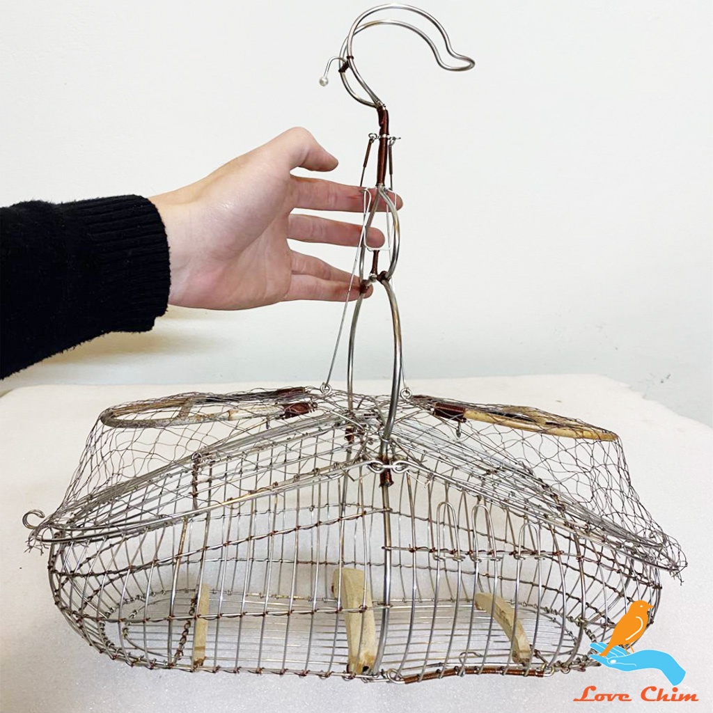 Lồng bẫy Sài Gòn inox Khuyên, Lồng bẫy chim khuyên, Lồng bẫy khuyên inox LOVECHIM