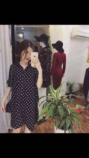 Váy sơ mi chất voan lụa hottrend