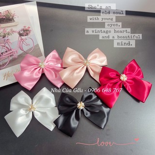Kẹp tóc nơ to 5 màu siêu ngọt KN04