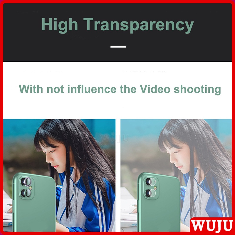 WUJU Miếng Dán Cường Lực Bảo Vệ Camera tương thích Cho iPhone 11 12 13 14 Pro Max 14 Plus 12 13 mini