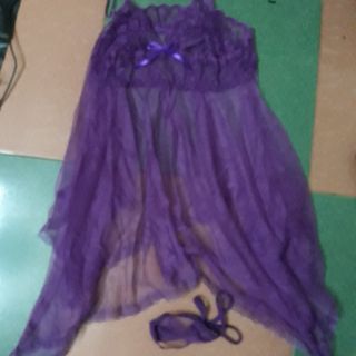váy áo ren lưới màu tím