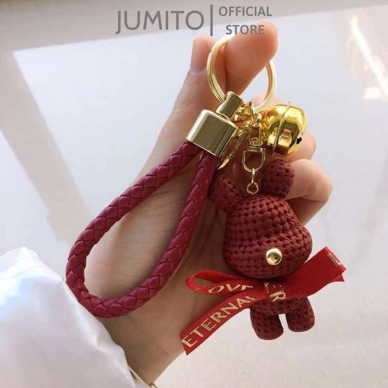 Móc khóa gấu Bear.brich len màu thời thượng móc treo túi xách JUMITO 125