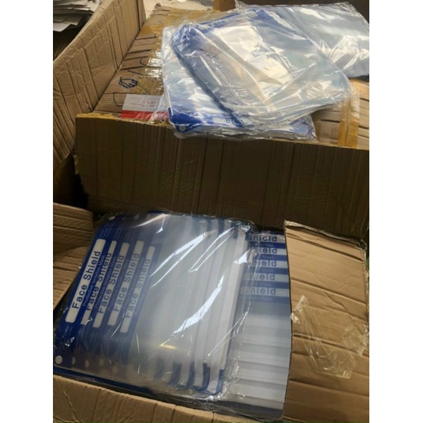 ✅ [LỐC 10 CÁI] Tấm Chắn Giọt Bắn- FACE SHIELD (Thun Xốp), Bảo Hộ Phòng Dịch -VT0820