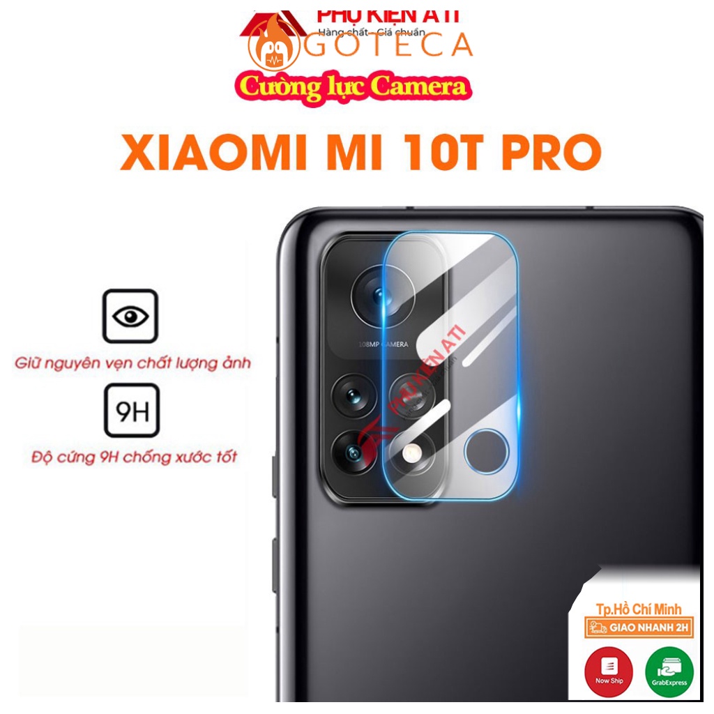 Kính cường lực Camera Xiaomi Mi 10T pro-Trong suốt-Độ cứng 9H