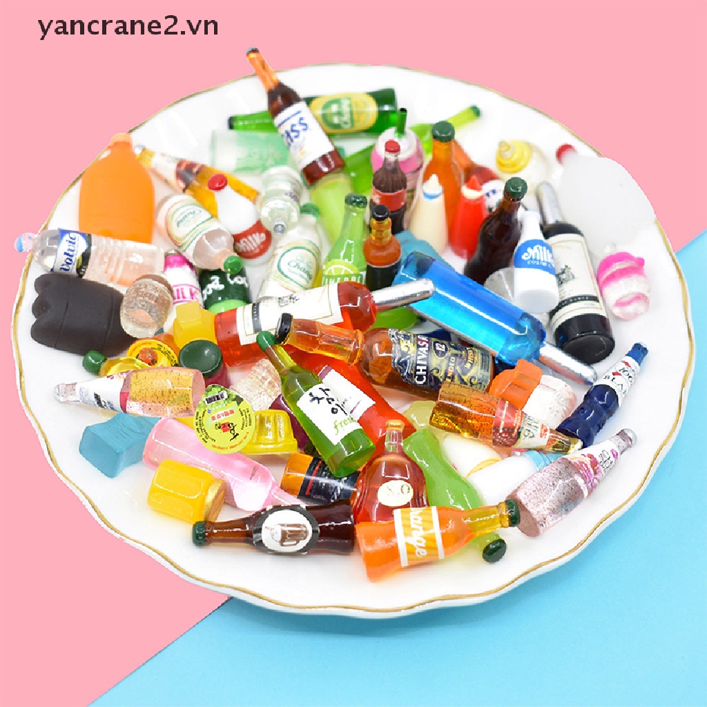 Set 10 / 20 Chai Rượu Coca Cola Mini Trang Trí Nhà Búp Bê