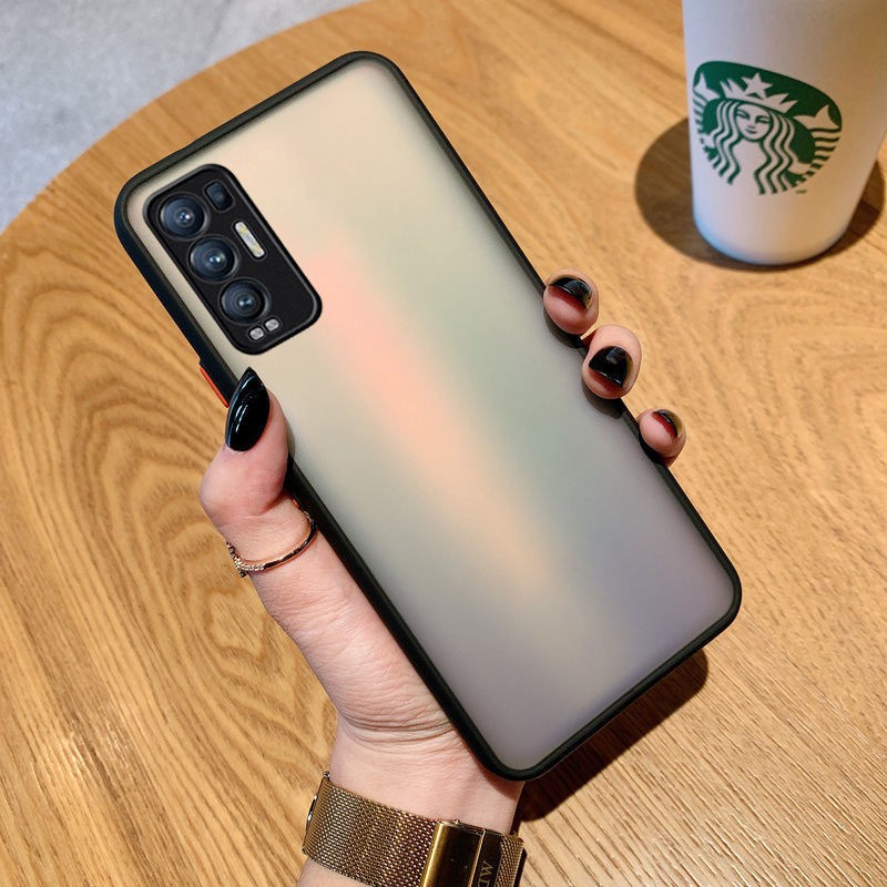 Ốp điện thoại cứng mặt nhám trong suốt chống sốc dành cho Oppo Reno 7 6Z 6 5 Pro 4 Se 3 Reno7 Reno6 Reno5 Reno4 Reno3 Pro 2 2z 2f 5G 4G 2022