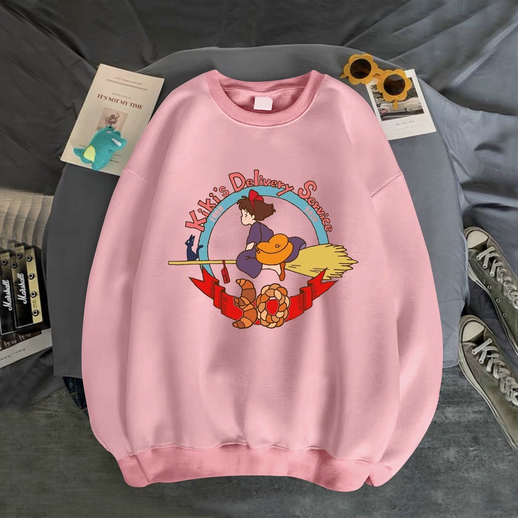 ÁO SWEATER NỈ UNISEX  NỮ IN KIKIS Delivery CỰC ĐẸP