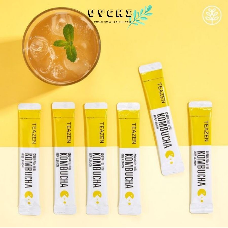 Trà Teazen kombucha Lemon vị chanh 30 gói Hàn Quốc