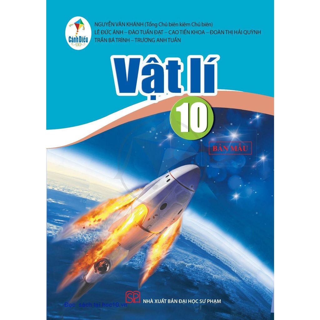 Sách Vật lí 10 CD (Mới) và 2 tập giấy kiểm tra kẻ ngang