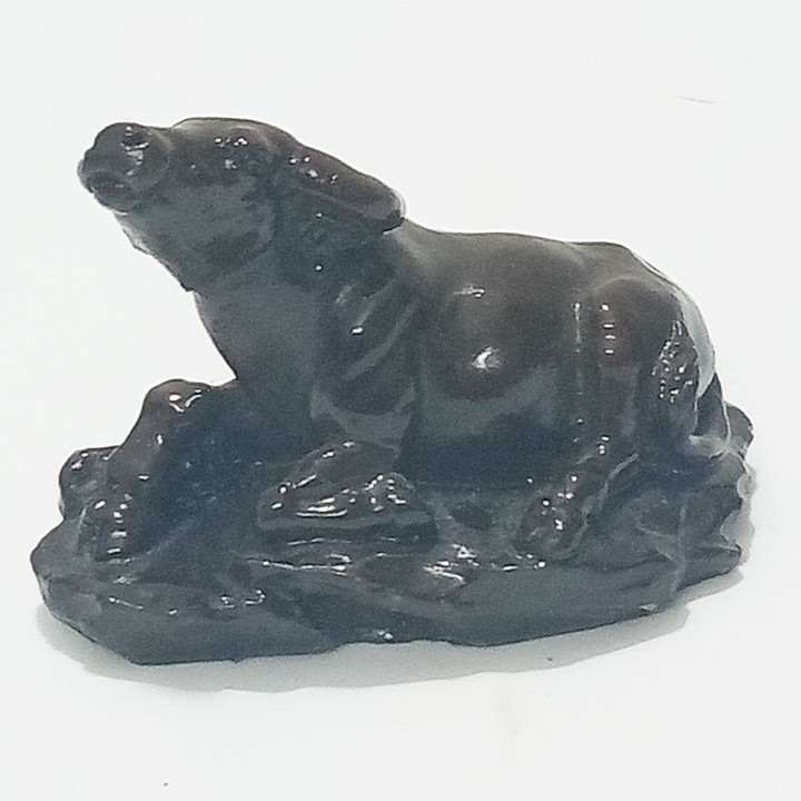 Tượng 12 con giáp trâu nhỏ màu gỗ