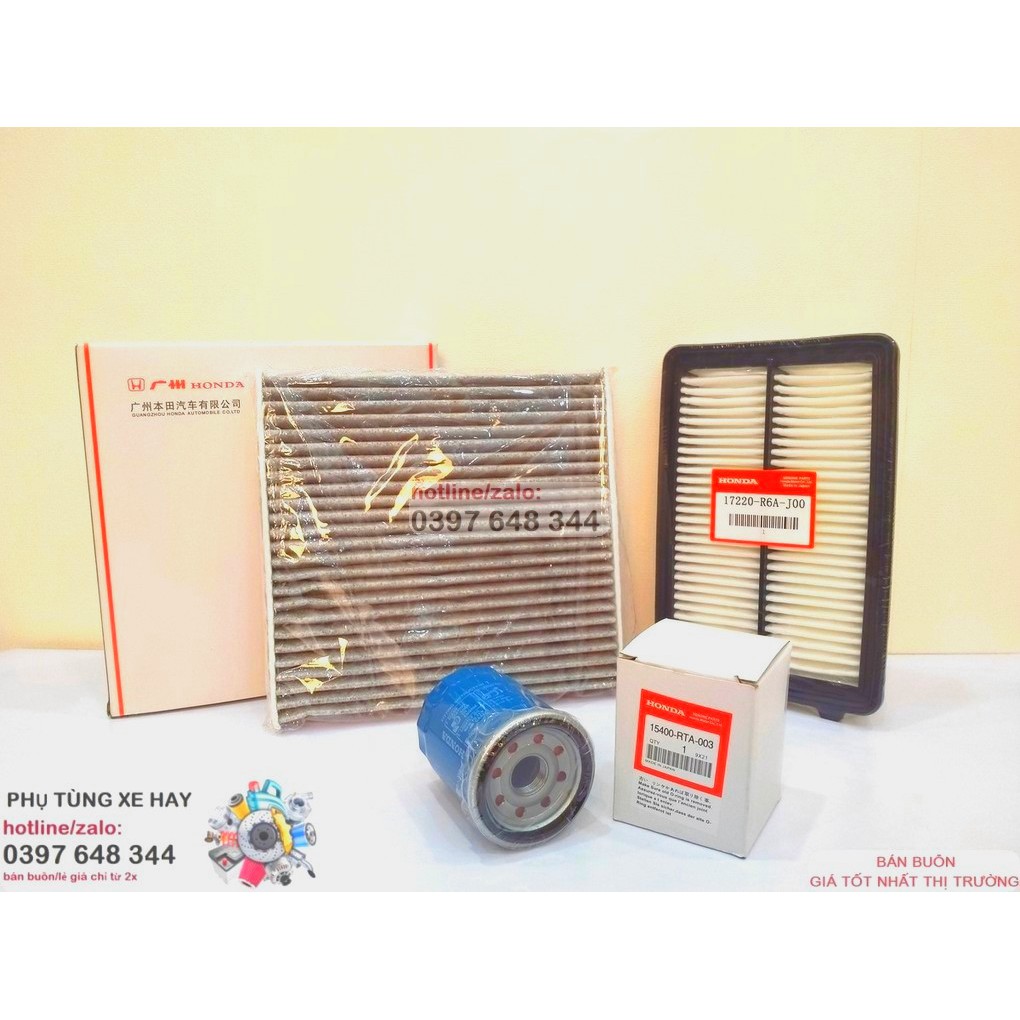 Combo ' Lọc gió ' động cơ , lọc điều hòa , lọc nhớt (lọc dầu ) @ Honda Crv 2.0 và 2.4 đời 2013- 2017