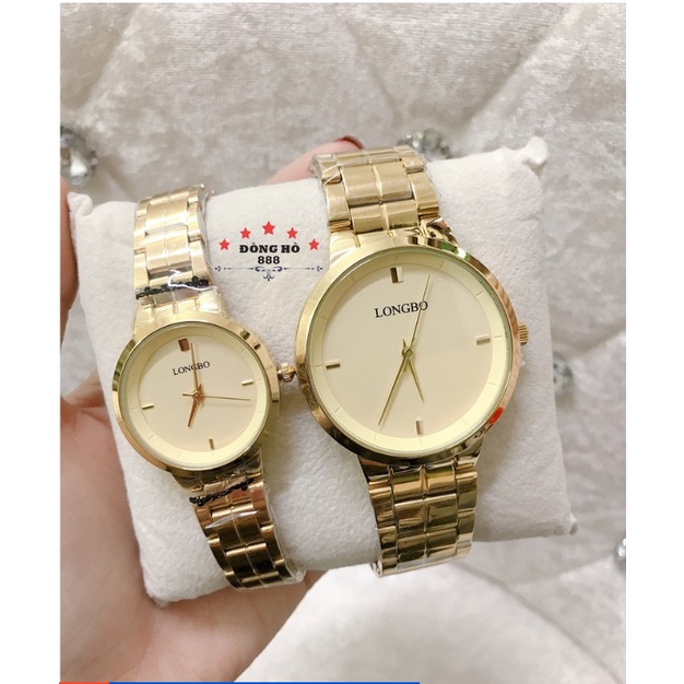 Đồng Hồ ĐÔi Nam Nữ LONGBO 1136 Chống xước, Chống nước + Tặng 1 vòng tỳ hưu phong thủy