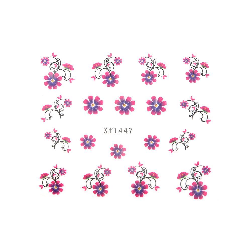 Set 50 Miếng Dán Họa Tiết Hoa Và Động Vật 3D Độc Đáo Dùng Trang Trí