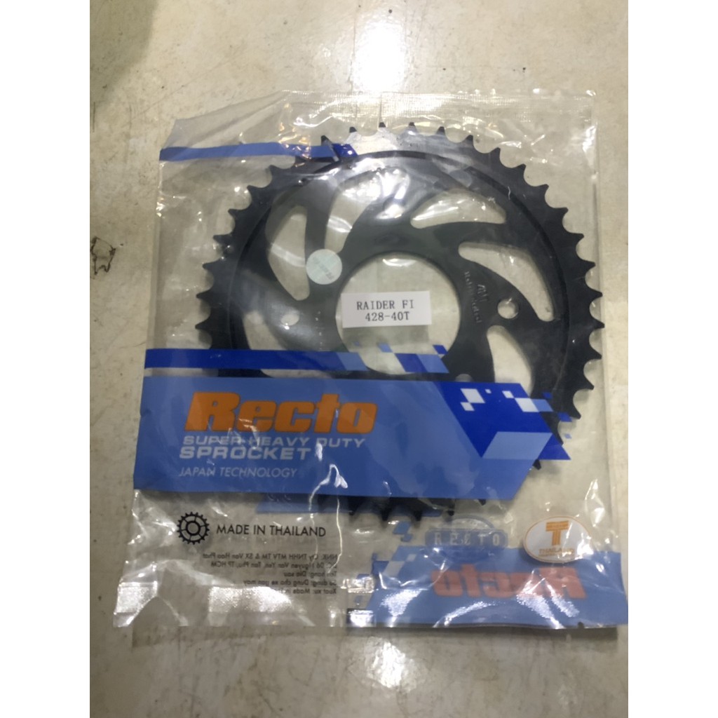 Dĩa tãi 40 T xe raider Fi hiệu recto