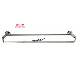 Máng khăn đôi lệch inox 304 - thanh treo khăn MK07