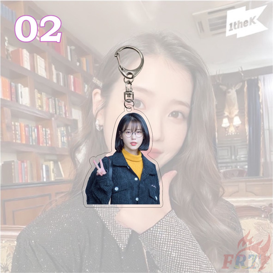 ❤ Iu Series 02 Móc Khóa ❤ 1 Chiếc Móc Khóa Hai Mặt In Hình KPop Superstar IU Lee Ji Eun