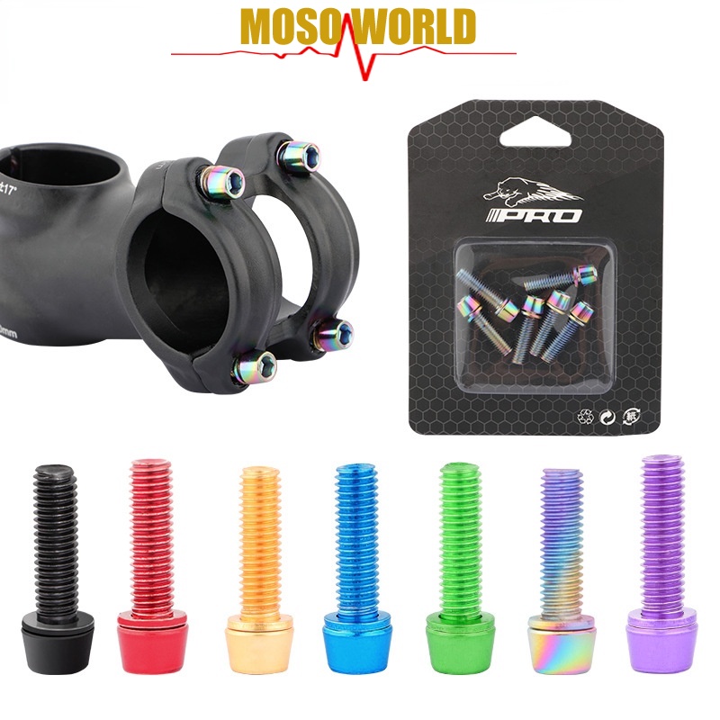 Ốc vít MOSOWORLD M5x18mm bằng titan siêu nhẹ cho xe đạp
