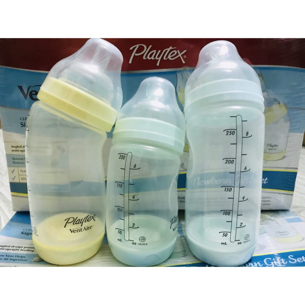 Bình sữa Playtex Ventaire cổ rộng 177ml, 266ml