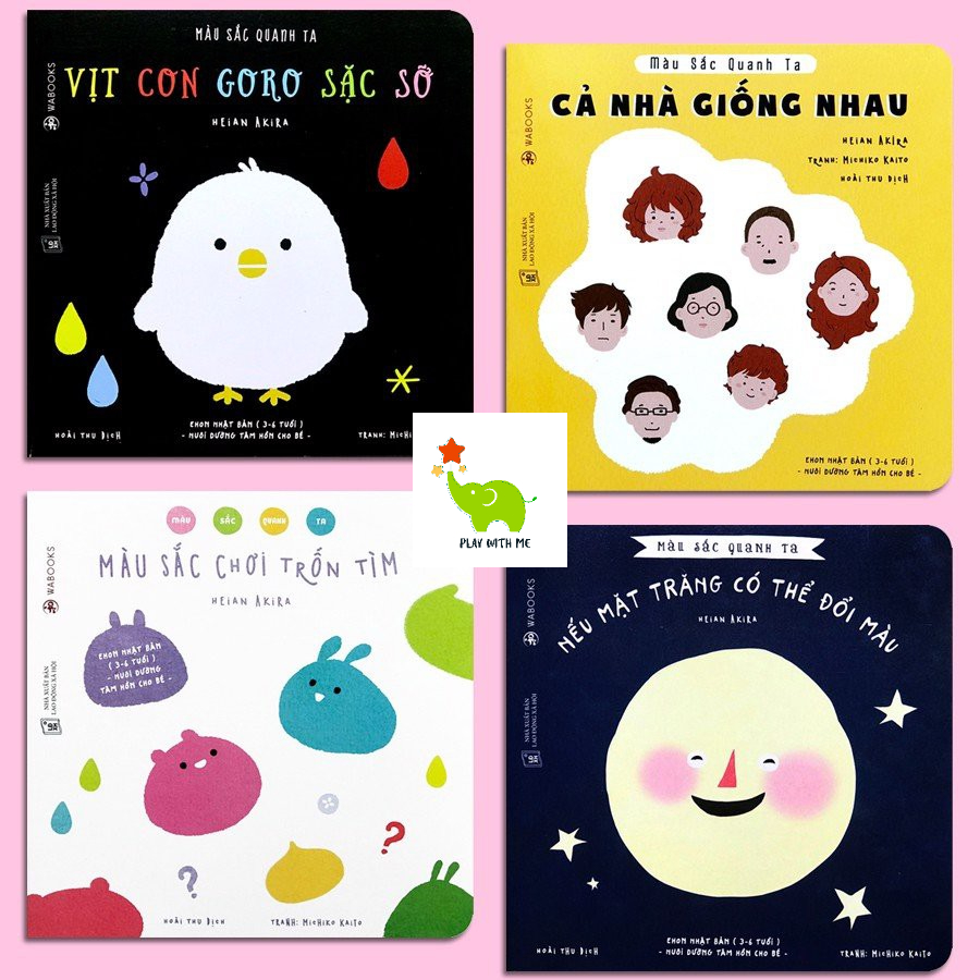 Sách Ehon Nhật Bản cho trẻ từ 3 - 6 tuổi - Set 4 cuốn Màu Sắc Quanh Ta.