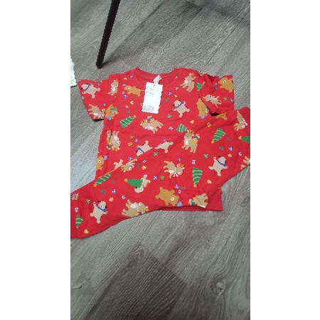 Bộ quần áo dài tay HM chất cotton cho bé