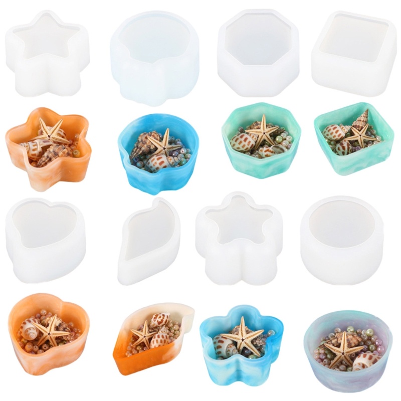 Khuôn Silicone Làm Chậu Hoa Hình Học / Ngôi Sao / Hình Học Độc Đáo Diy
