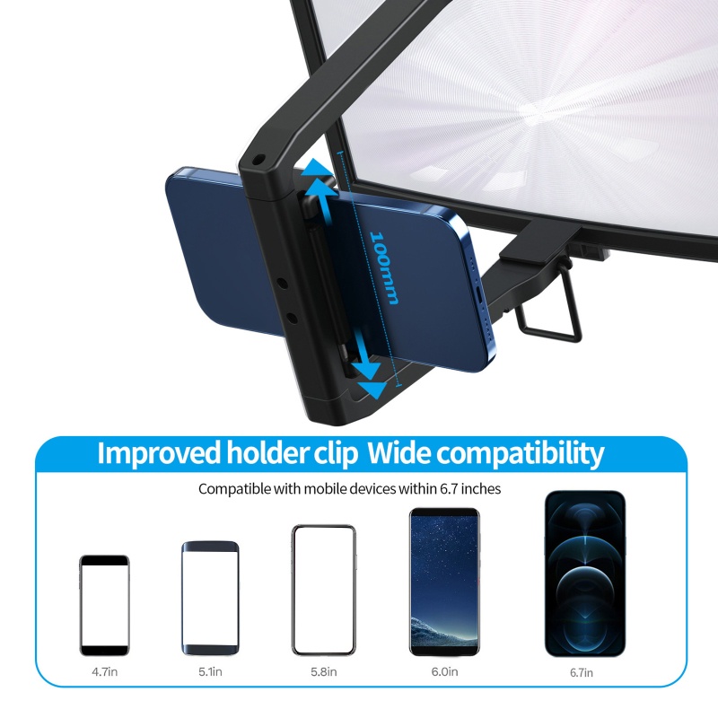 Bộ Kính Lúp Phóng To Màn Hình 3D Dạng Cong Cho Điện Thoại Thông Minh