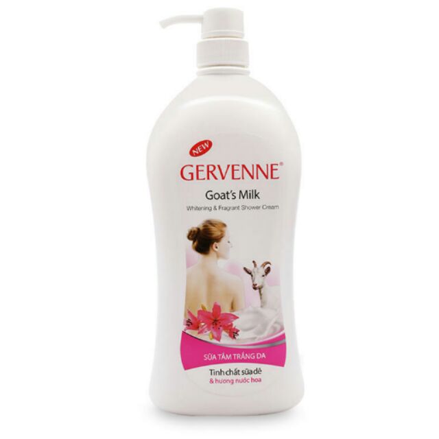 Sữa tắm Gervenne trắng da tinh chất sữa dê 900g