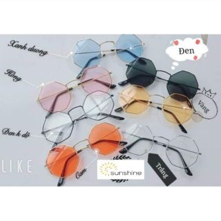 Kính đa giác đều ulzzang đủ các màu