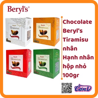 (4 vị) Chocolate Beryl's Tiramisu nhân Hạnh nhân hộp nhỏ 100gr
