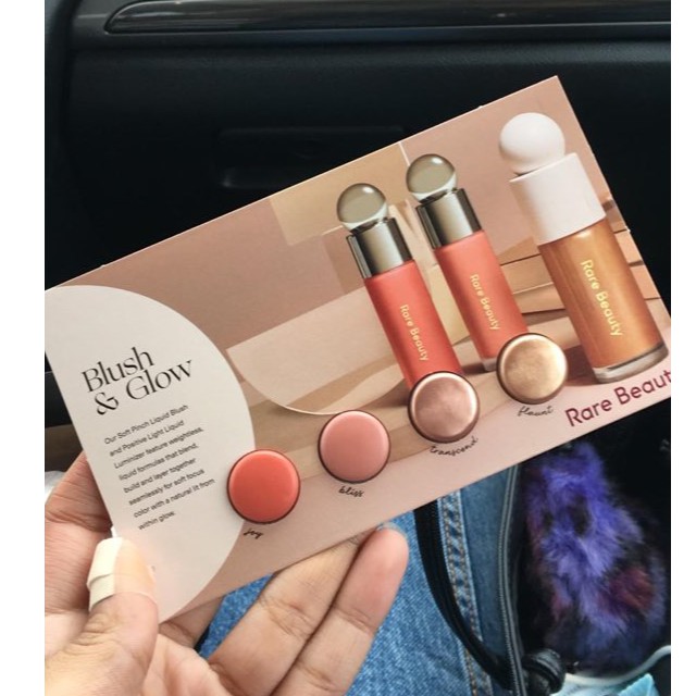 [AUTH 1000%] Set Sample Má Hồng Kem và Nhũ Bắt Sáng Highlight Blush and Glow Rare Beauty by Selena Gomez