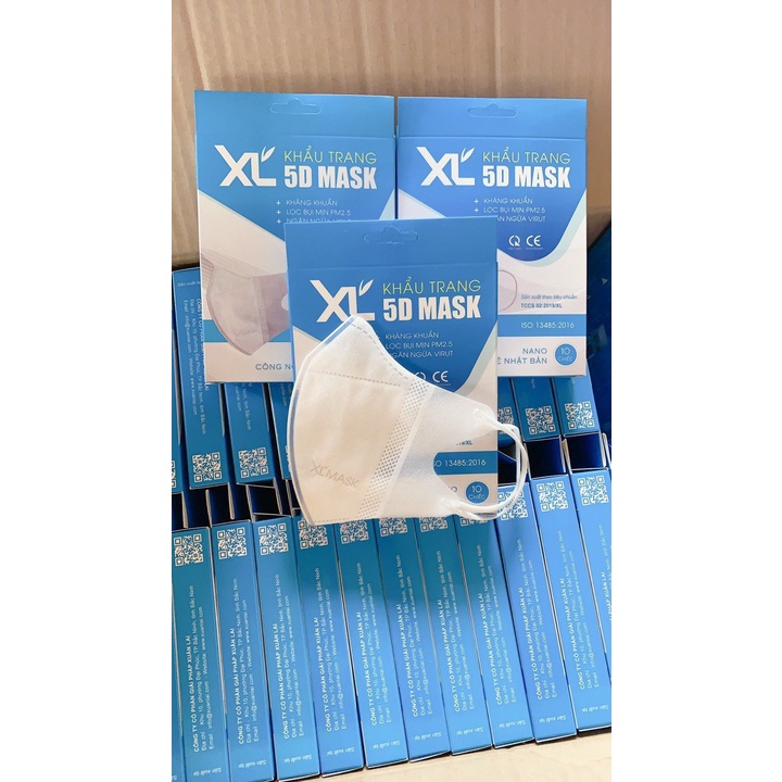 Khẩu trang 5D  dày 3 lớp vải không dệt quai thun P0376