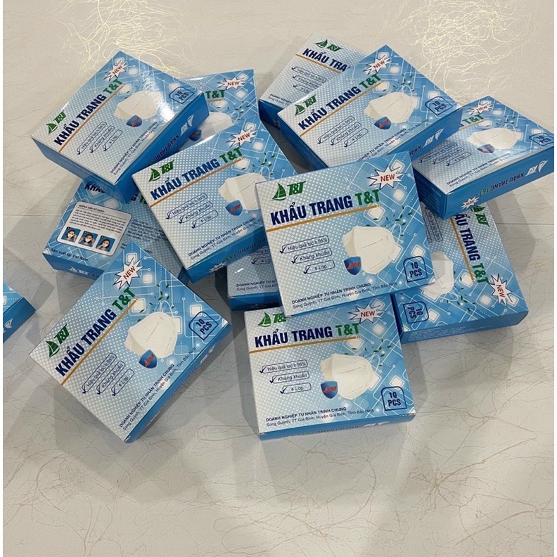 (Hộp 10c) khẩu trang y tế 4 lớp TT95 kiểu mới, có thanh nẹp định hình tốt hơn khi đeo. Màu trắng.