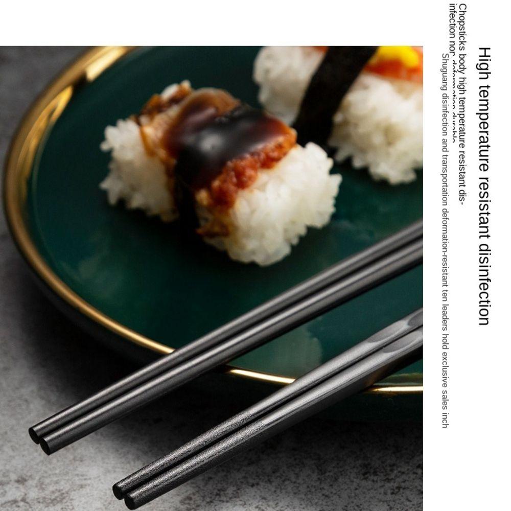 YIYU Đũa Ăn Sushi Bằng Sợi Thủy Tinh Polymer Cạnh Vuông Gọn Nhẹ Không Trượt An Toàn Cho Nhà Hàng Khách Sạn