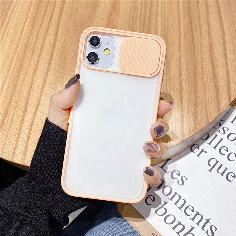 Ốp Điện Thoại Nhám Trong Suốt Màu Kẹo Bảo Vệ Camera Cho Iphone SE 2020 11 11Pro Max XR XS Max 8 7 6 6S Plus 11Pro
