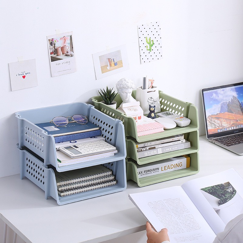 Kệ xếp chia ngăn kéo hộp đựng đồ văn phòng phẩm để bàn đựng đồ lặt vặt mỹ phẩm văn phòng phẩm K41