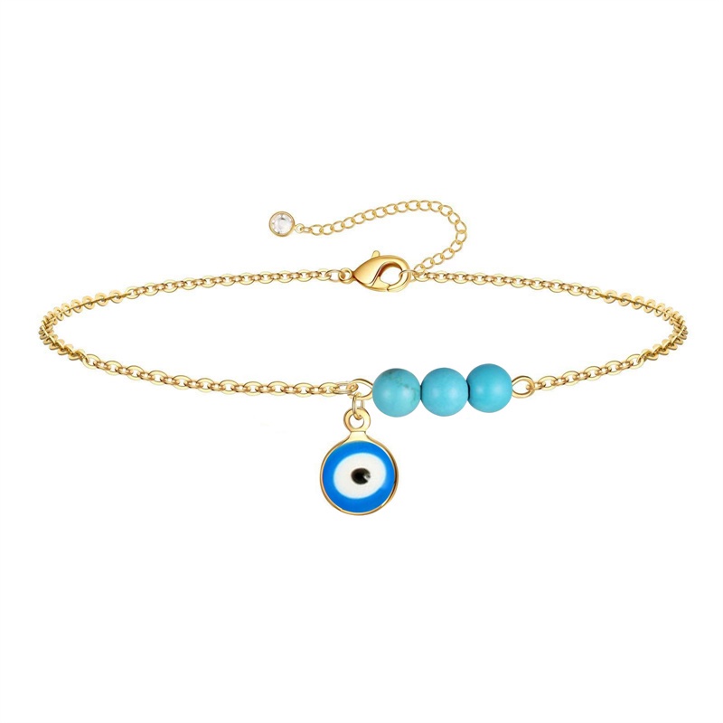 Lắc Chân May Mắn Màu Vàng Và Xanh May Mắn 2022 Cho Cặp Đôi