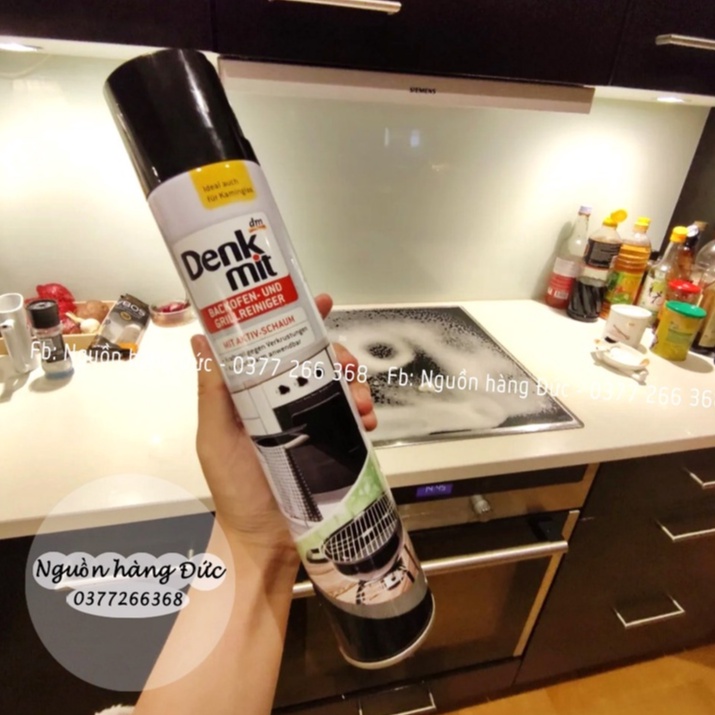 Xịt tẩy rửa Vệ sinh Lò Nướng, Lò Vi sóng Denkmit Đức SIÊU SẠCH - Vệ sinh lò Vi ba - Nguồn hàng Đức