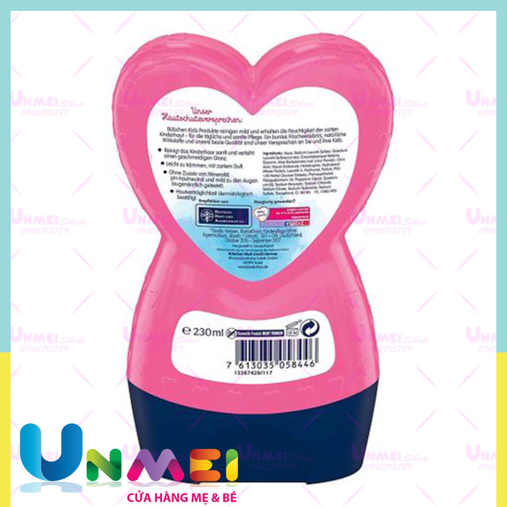 Bubchen - Dầu gội và xả công chúa 2in1 230ml cho bé trên 1 tuổi