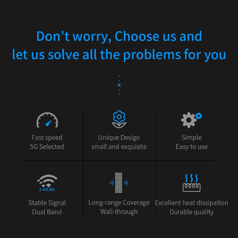 Bộ Ăng Ten Kép Khuếch Đại Tín Hiệu WiFi 1200M